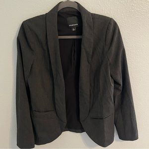TROUVE // Dark Grey Front Open blazer